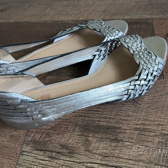 Frye Cameron Skimmer Huarache leather mini wedge peep toe sandals, size 8.5 - Picture 4 of 14